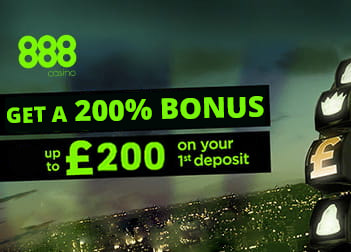 Get £100 Welcome Bonus + £88 FreePlay at 888 Casino