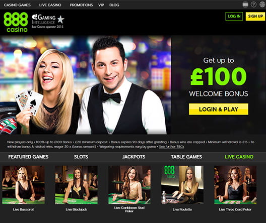 Home Page of 888 Casino